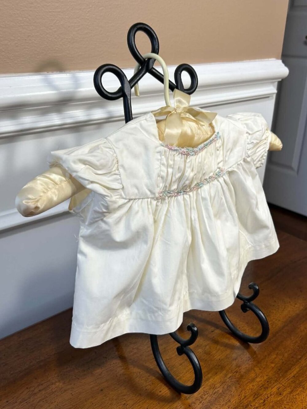Vintage Toddler Tyke Hand Smocked Diaper Set Top Birth to 10 lbs